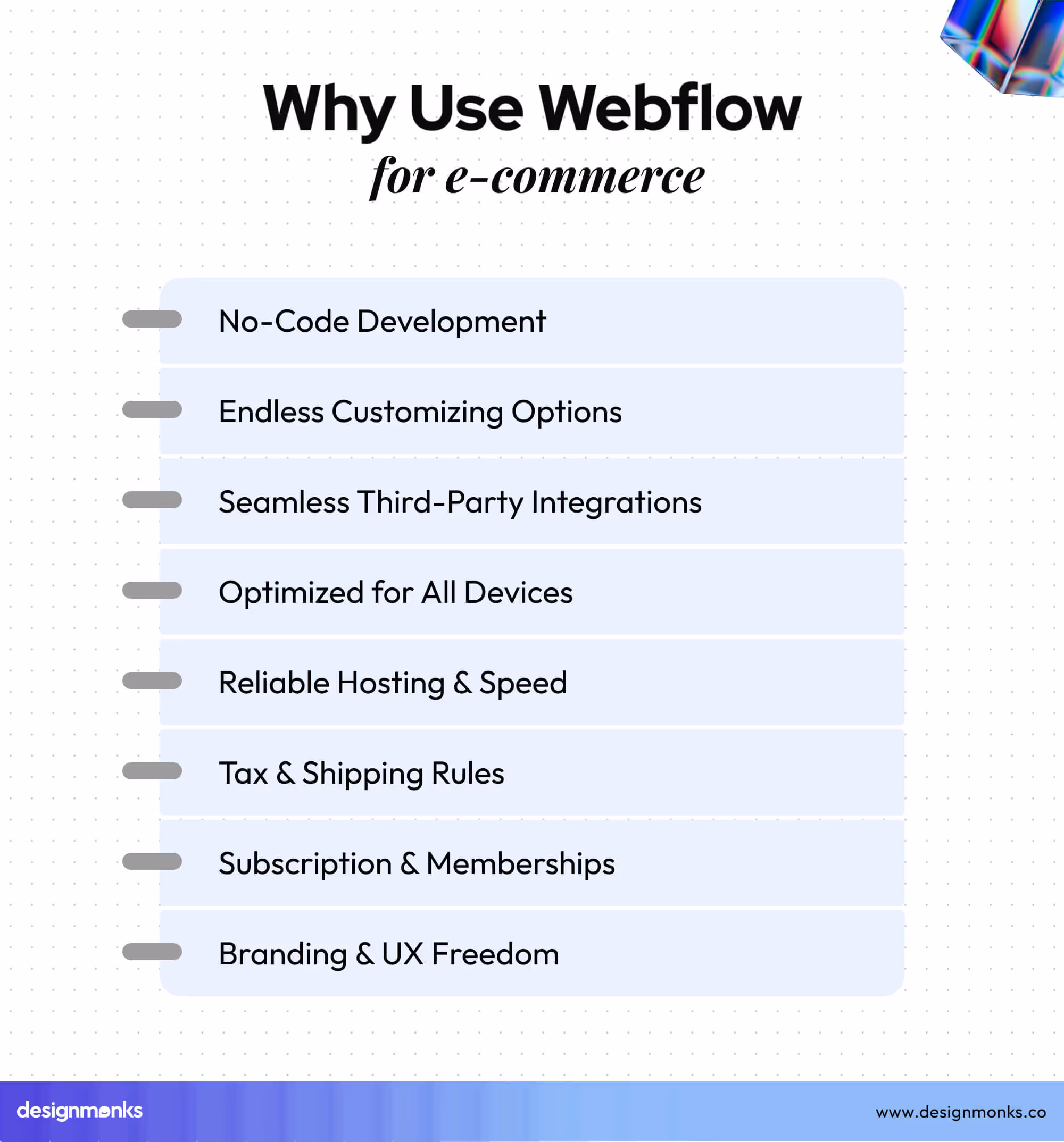 Advantages of Webflow for e-commerce
